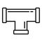 Sewage pipe icon, outline style