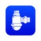 Sewage siphon icon blue vector