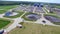 Sewage treatment plant. Aerial Shot