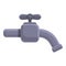 Sewerage water tap icon, cartoon style