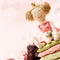 Sewing Accessory Background with Doll
