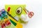 Sewing avocado from felt. Children`s creativity