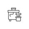 Sewing basket outline icon