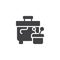 Sewing basket vector icon