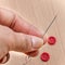 Sewing Buttons Represents Stitches Needles And Tailor