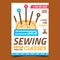 Sewing Classes Creative Promotion Poster Vector