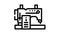 sewing courses line icon animation