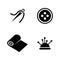 Sewing Equipment, Needlework. Simple Related Vector Icons