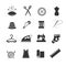 Sewing fashion needlework tailor vector icons