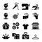 Sewing , fashion , Tailor , Clothing , Dressmaker icon set in th