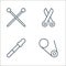 sewing line icons. linear set. quality vector line set such as safety pin, dropper, scissors