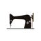 Sewing machine side view flat illustration object