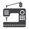 Sewing machine solid icon, household and appliance