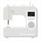 Sewing machine, vector. Mechanism, modern apparatus for sewing and repairing clothes, sew