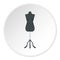 Sewing mannequin icon circle