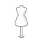 Sewing mannequin line icon.