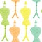 Sewing mannequin seamless pattern