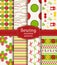 Sewing and needlework seamless patterns. Vector set.