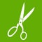 Sewing scissors icon green