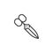 Sewing scissors line icon