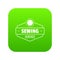 Sewing service icon green vector