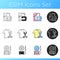 Sewing services icons set