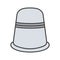 Sewing thimble color icon