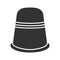 Sewing thimble glyph icon