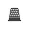 Sewing thimble vector icon