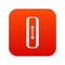 Sewn rectangular button icon digital red