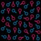 Sex Vector colorful symbols pattern on black background