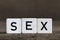 Sex, written in cubes