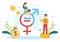 Sexism Illustration with Gender Inequality Between Men and Women in Workplace or Social in Stop Discrimination Cartoon Hand Drawn