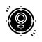 sexism social problem glyph icon vector illustration