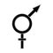 Sexology black icon, sign on isolated background.