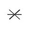 Sextile astrology sign line icon