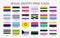 Sexual diversity lgbt pride flags vector set