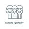 Sexual equality vector line icon, linear concept, outline sign, symbol