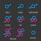 Sexual orientation vector icons