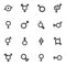 Sexual orientation vector icons set