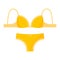 Sexy female yellow underwear pantie and bra. Fashion concept