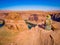 Sexy girl admires panorama of Horseshoe Bend, Page Arizona, The Colorado River