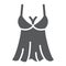 Sexy Lingerie glyph icon, valentine and holiday, babydoll sign, vector graphics, a solid pattern on a white background