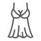 Sexy Lingerie line icon, valentine and holiday, babydoll sign, vector graphics, a linear pattern on a white background