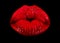 Sexy lips kiss, sensual plump kissing mouth. passion kisses. Woman kissed on black background.