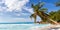 Seychelles Anse Georgette beach travel landscape Praslin island palm panoramic view vacation sea