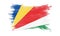 Seychelles flag brush stroke, national flag