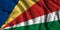 Seychelles flag realistic waving