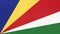 Seychelles island national fabric flag, textile background. Symbol of african world country