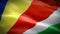 Seychelles island waving flag. National 3d Seychellois flag waving. Sign of Seychelles seamless loop animation. Seychelle flag HD